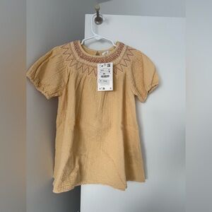 ZARA - New with Tags - Eyelet and Embroidery short sleeve dress